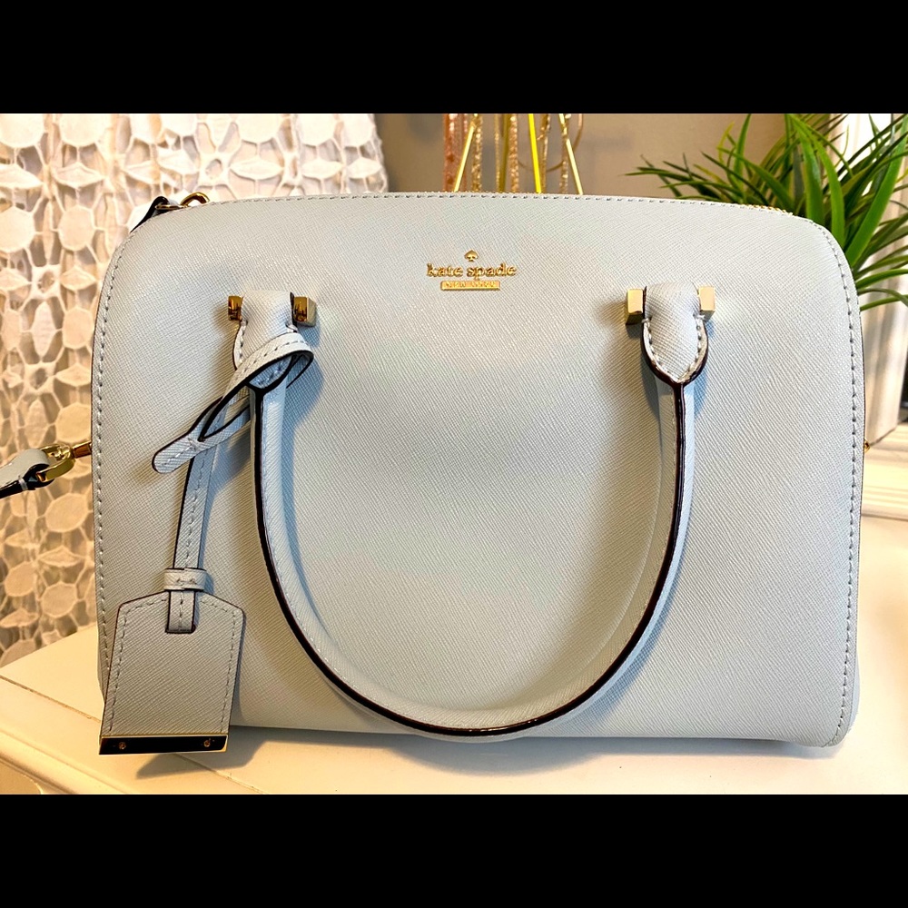 Kate Spade Cameron Street shimmer blue bag